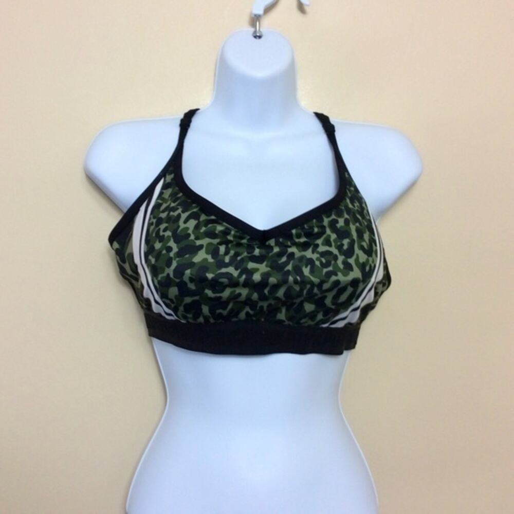 PINK racerback camo sports bra medium